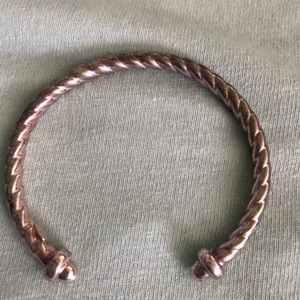 Silver Braided Cuff Bracelet